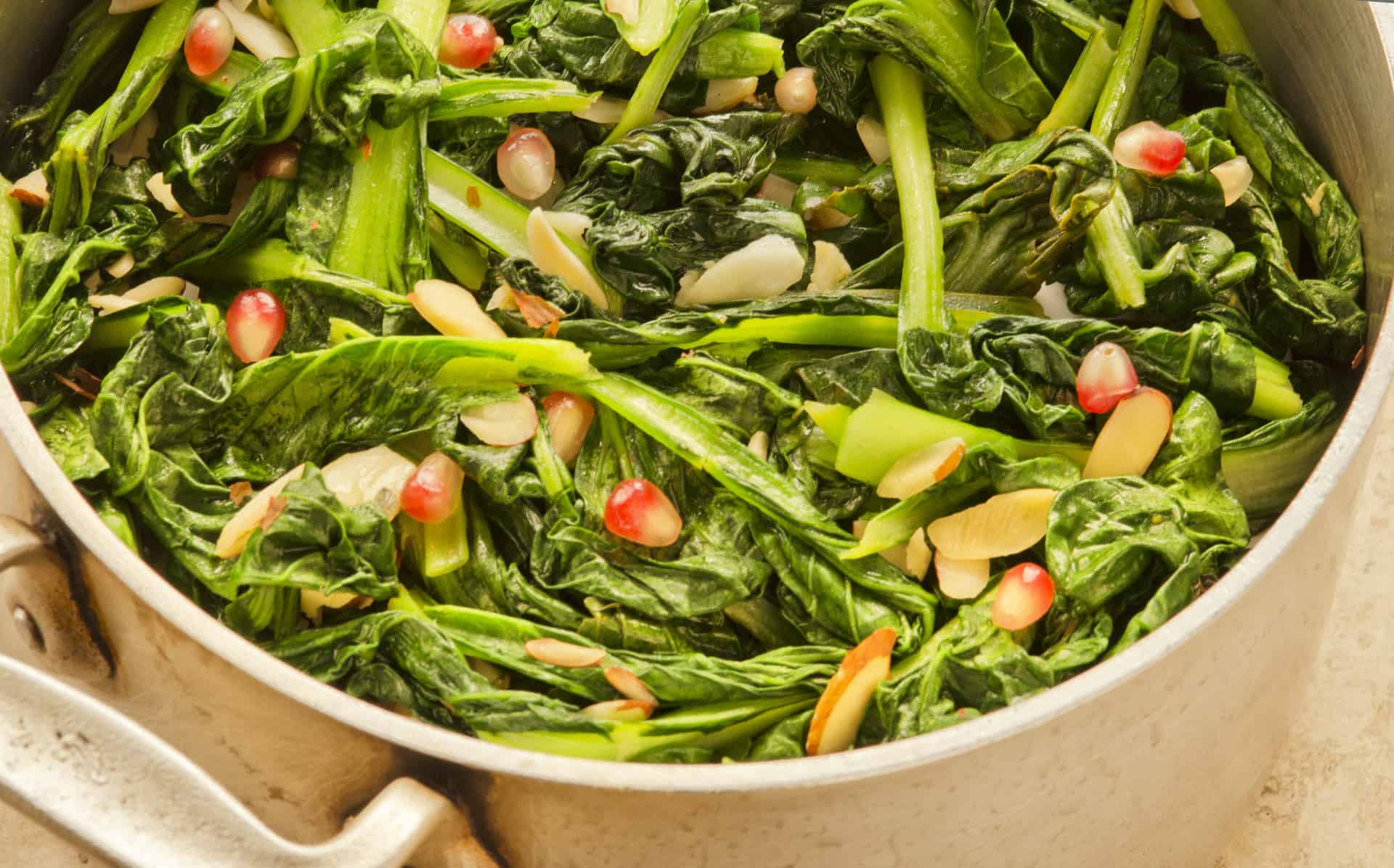 Braised Escarole and Tatsoi